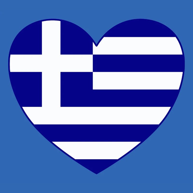 Grèce Drapeau Coeur de Hellas