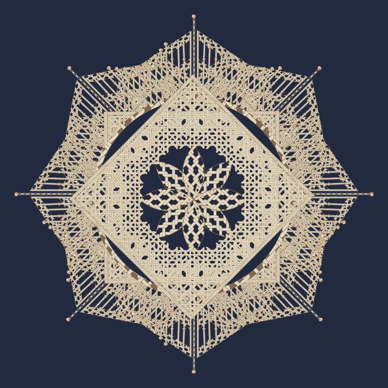 geometrischer Makramee Stil Blüten Anhänger