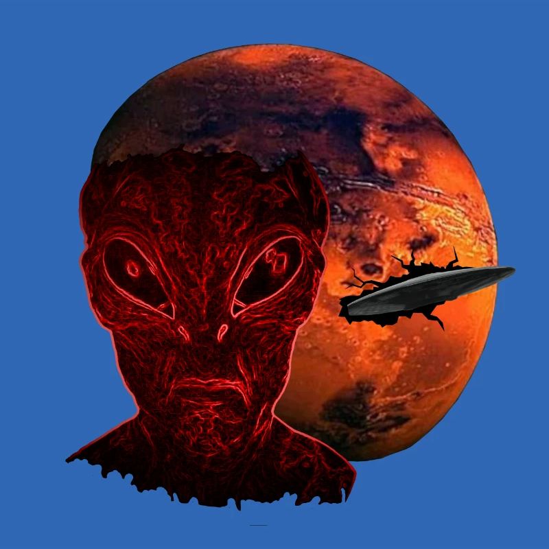 Alien &Mars mit UFO