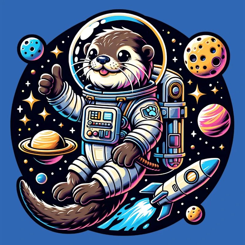 Loutre aventureuse dans l’espace avec