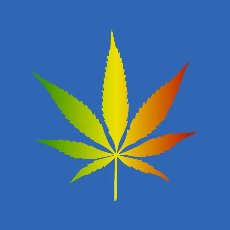 Rasta Gradient Cannabis Leaf