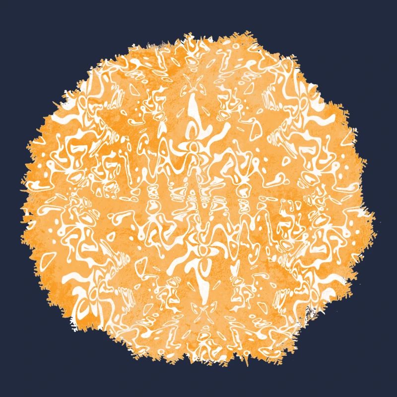 Orange tie-dye circle pattern