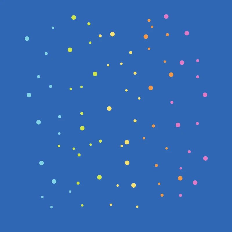 Rainbow dots pattern gift idea