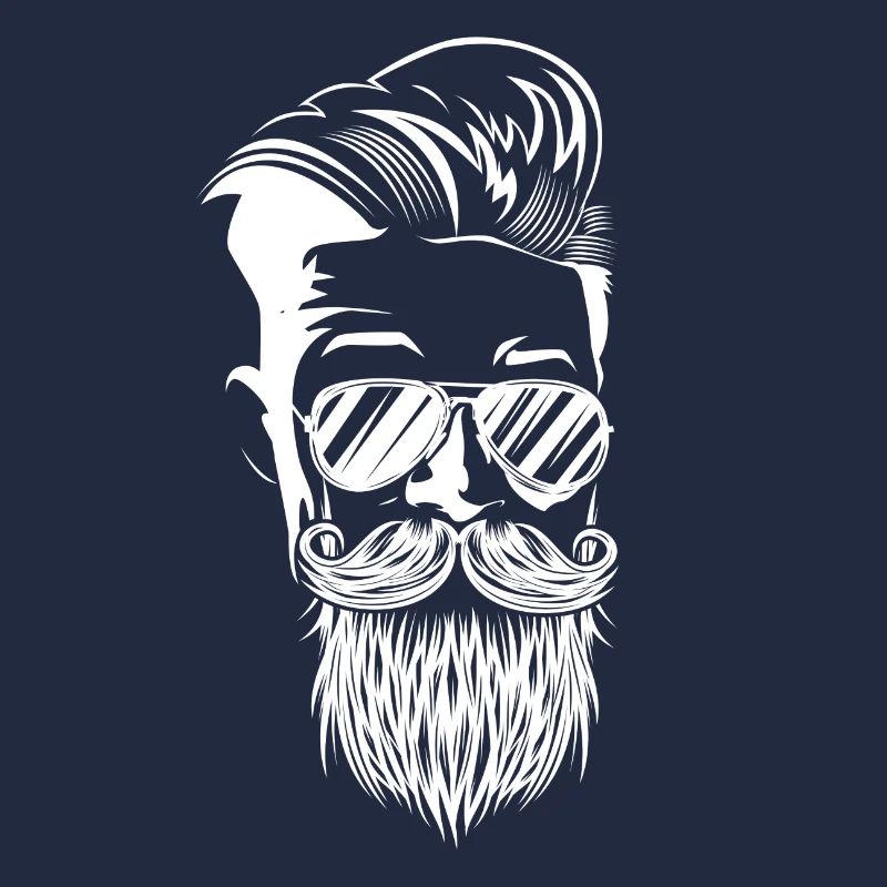 hipster bart vollbart kopf