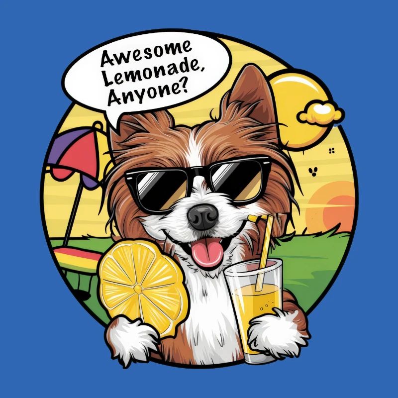 Lion with lemonade