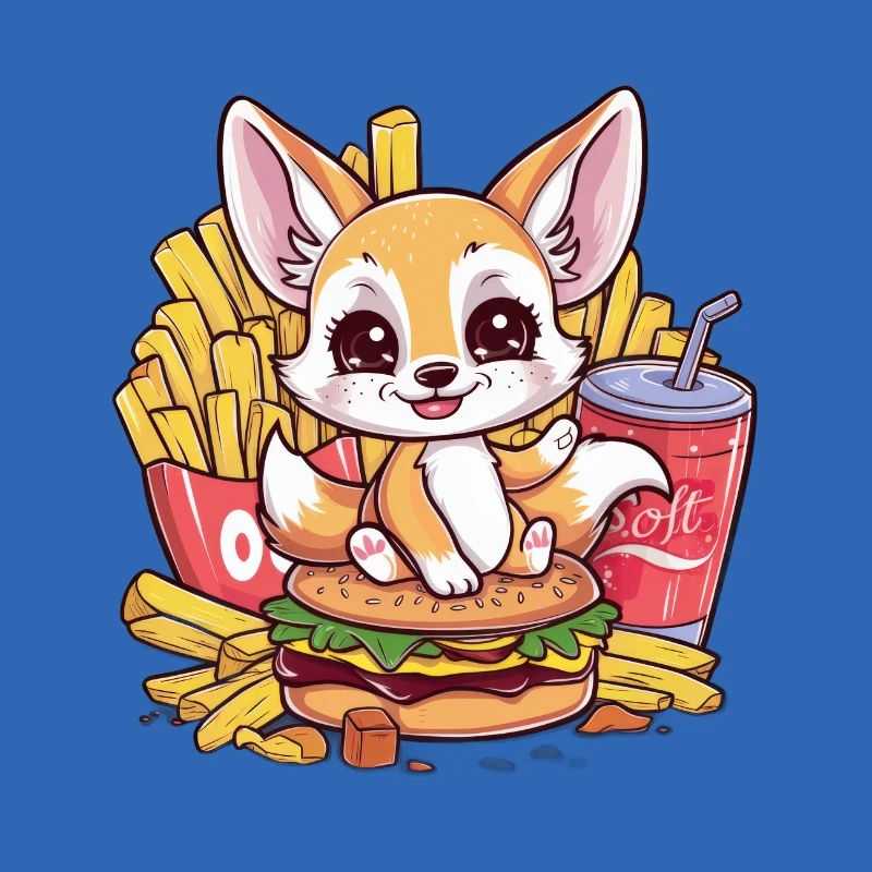Fennec Renard du désert avec restauration rapide
