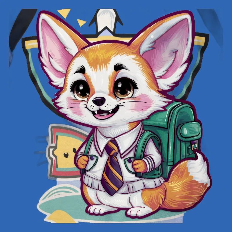 Fennek Desert Fox with School Uniform