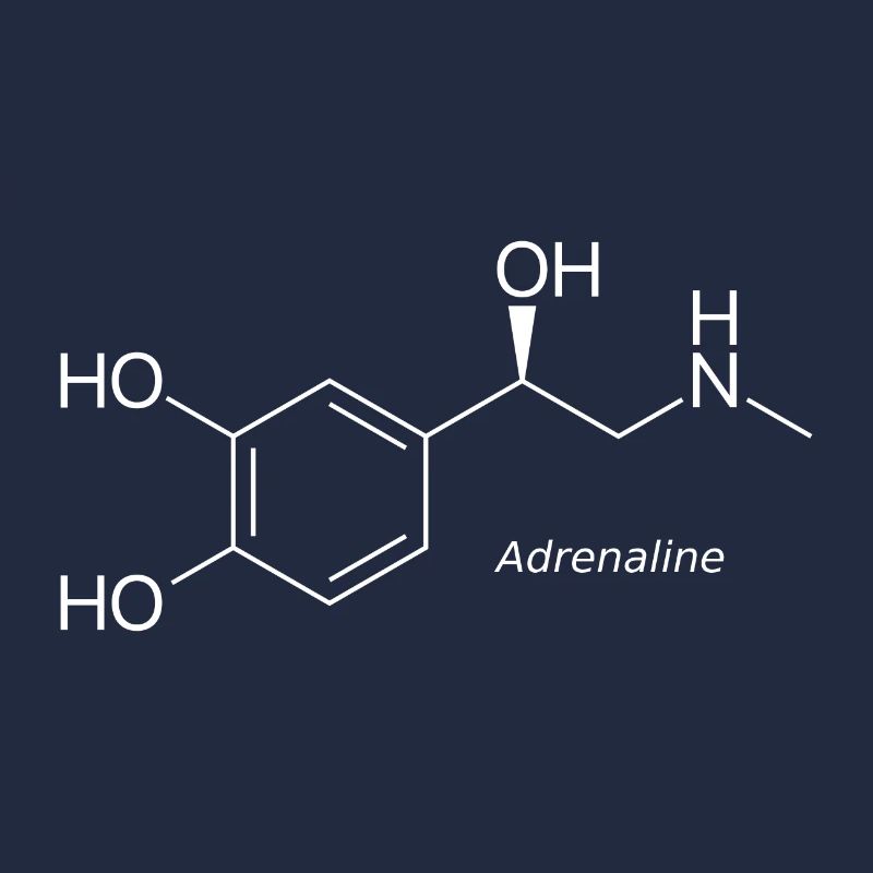 Adrenaline molecule - white by name
