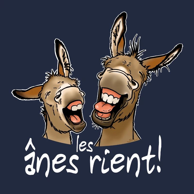 Les ânes rient (texte blanc)