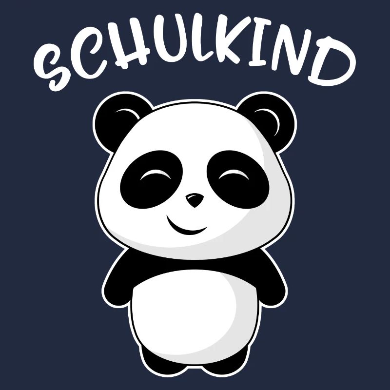 Schulkind Panda - Einschulung Schulanfänger Schule