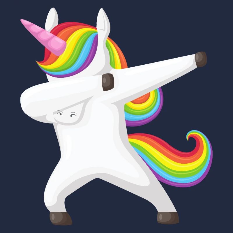 Einhorn Dab, Dabbendes Einhorn, DAB, Regenbogen
