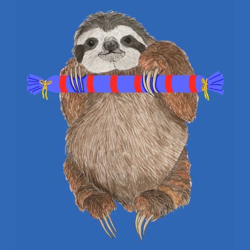 Faultier mit Geschenk