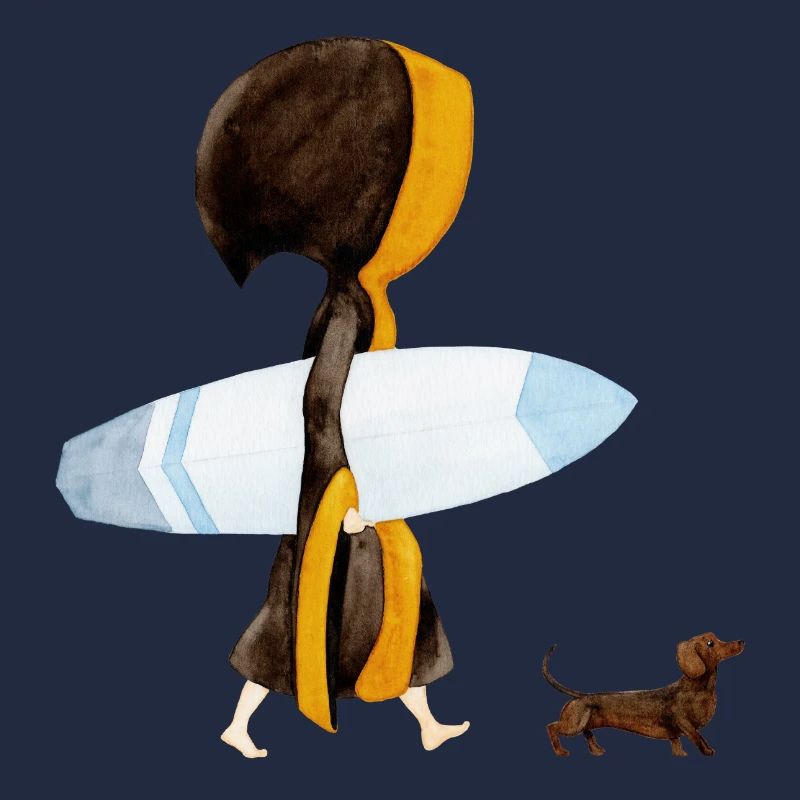 Münchner Kindl "Eisbach Surfer" mit Dackel