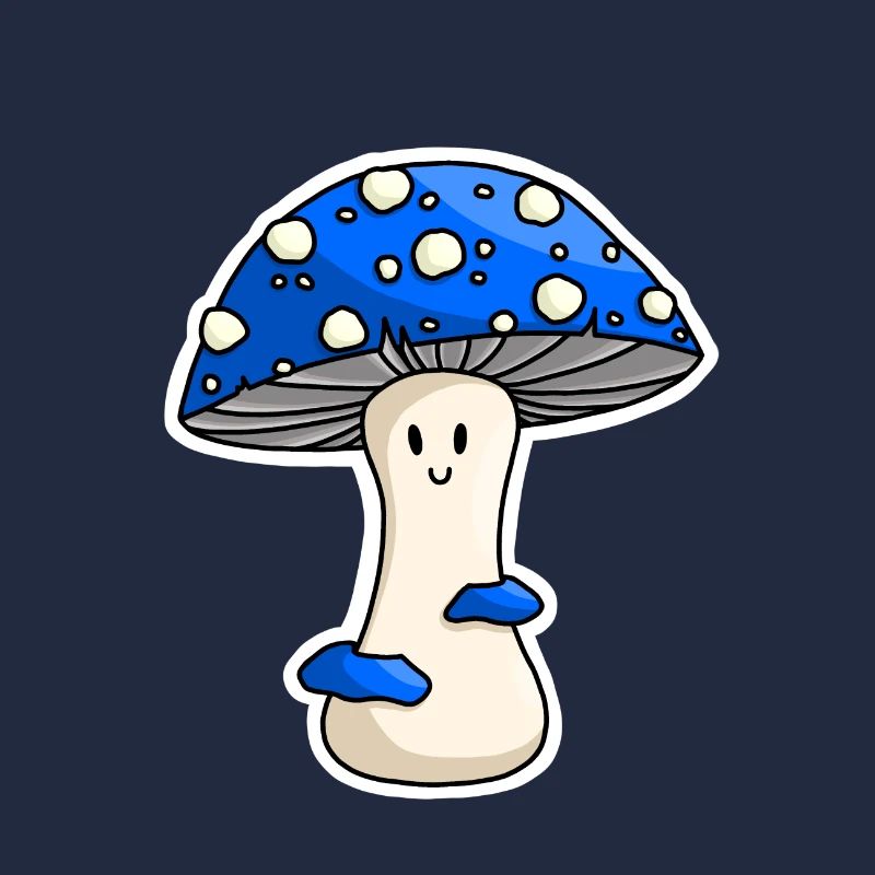 Happy Blue Toadstool
