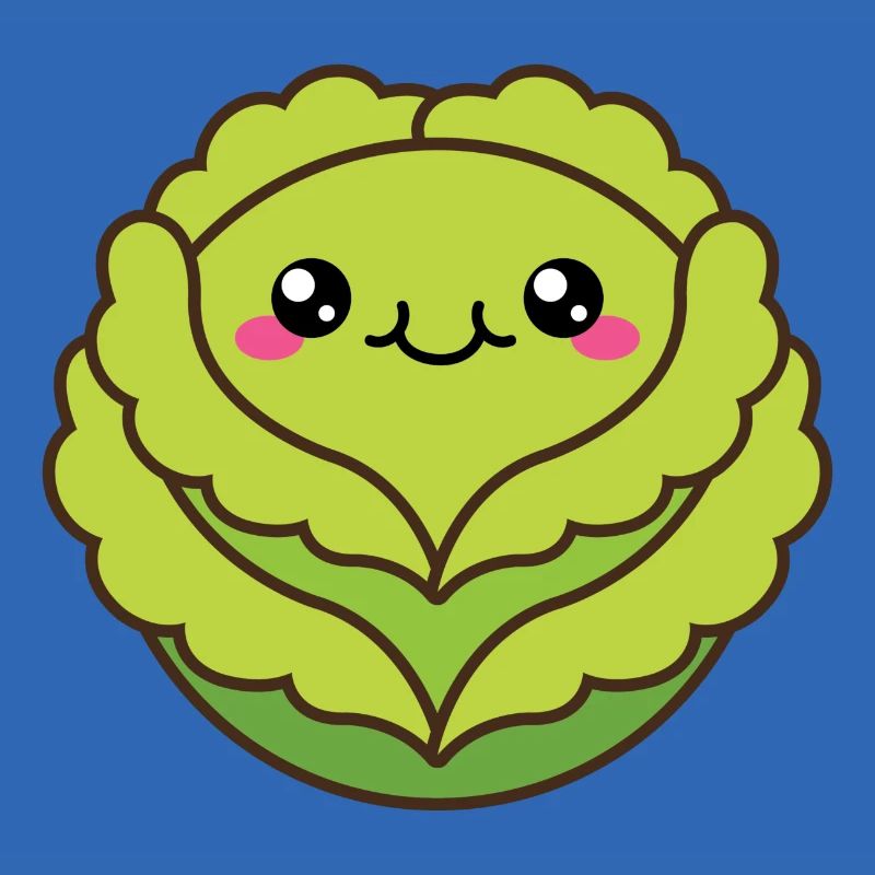 Niedlicher Kohl oder Salatkopf