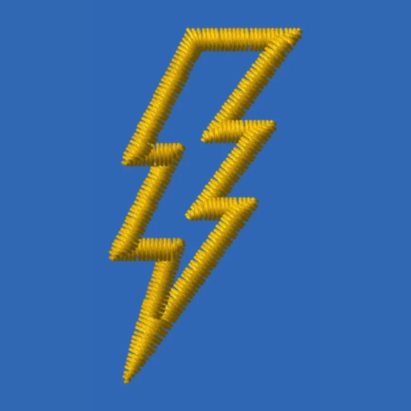 Embroidered lightning bolt