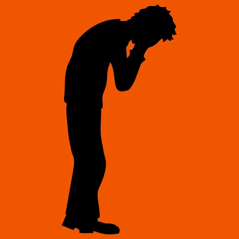 Depression stehend weinen