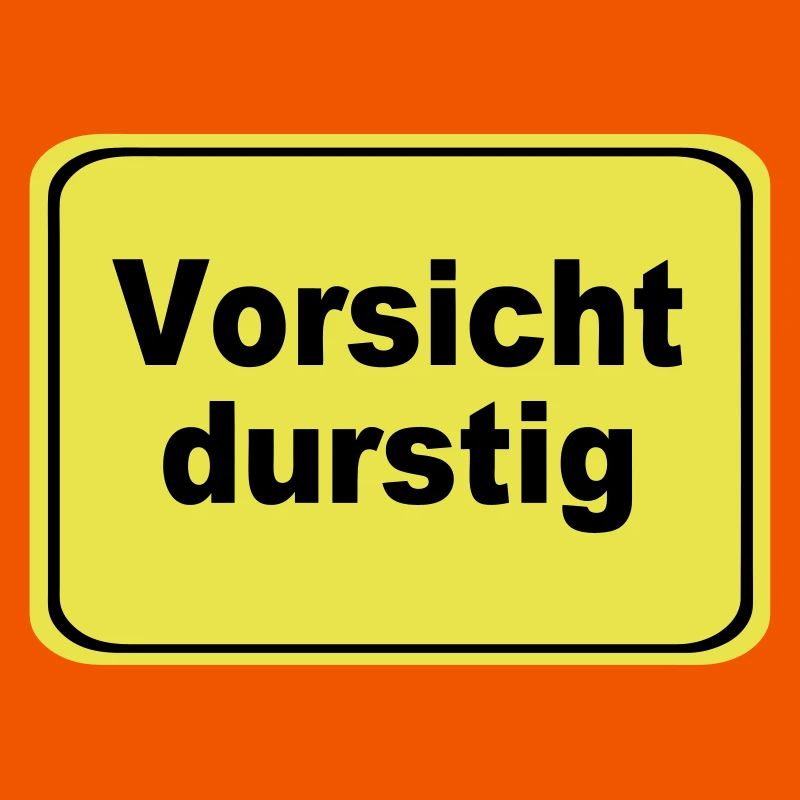 Fun Party Spruch Statement Vorsicht durstig (25)