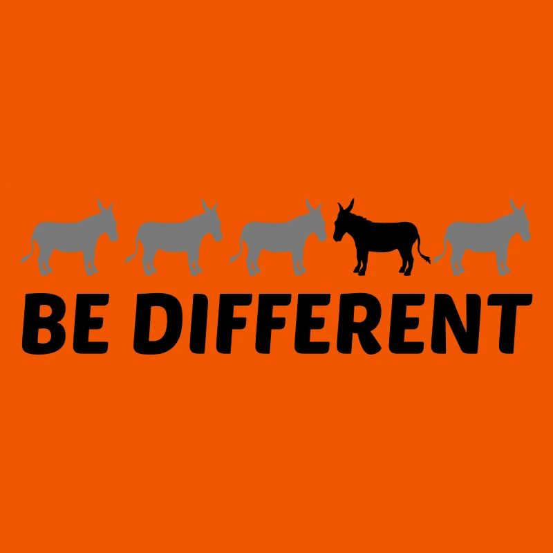 text anders be different esel pferd pony klein pac