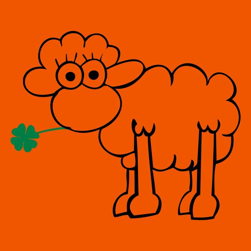 Les moutons avec du trèfle
