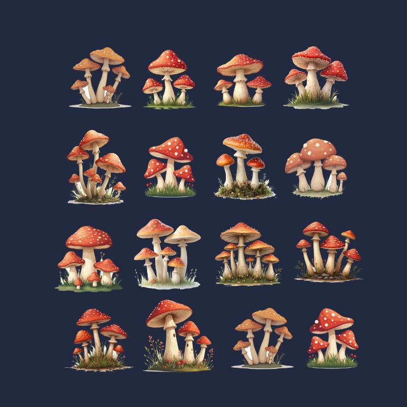 Rote Champignons