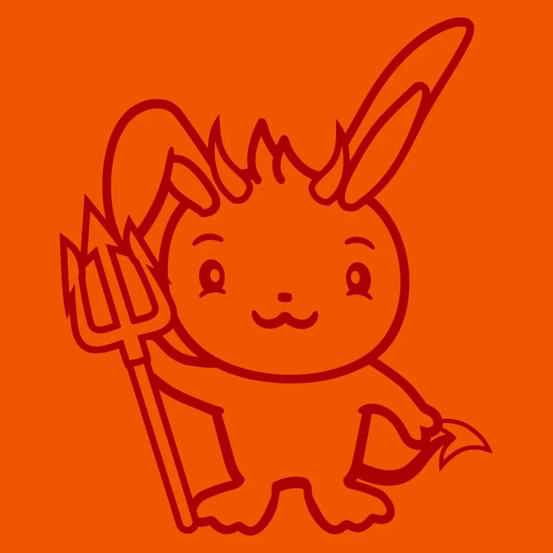 Bunny Devil Demon Evil Satan Hell Trident Costume