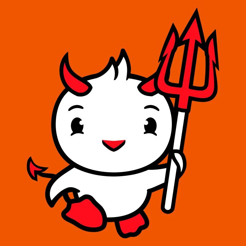 bird devil horns satan trident hell evil cool
