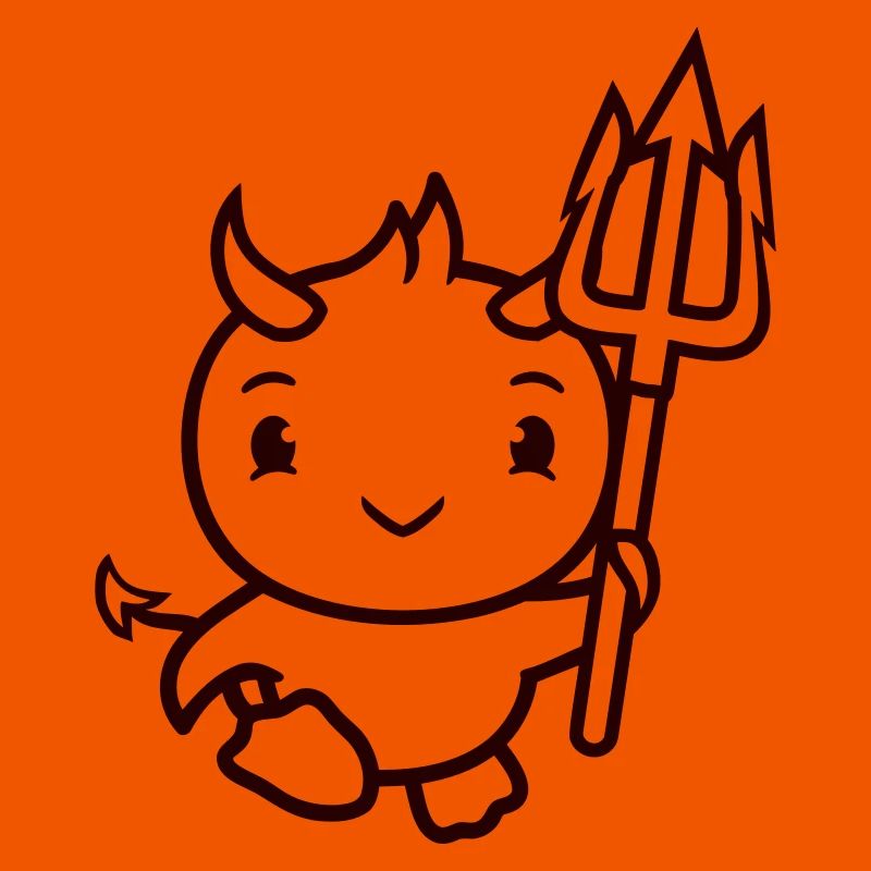 bird devil horns satan trident hell evil cool