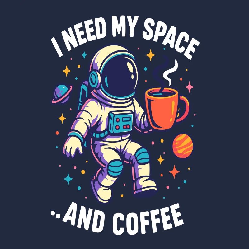 Astronaute avec du café