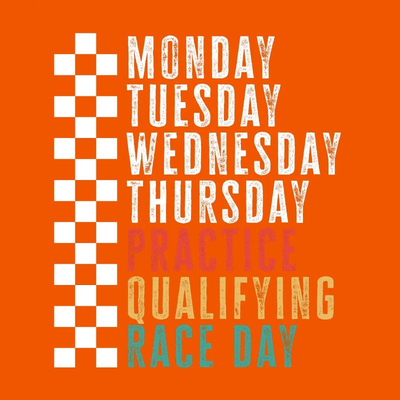 Race Week Schedule: Practice Qualifying Race