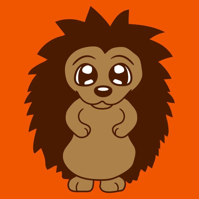 regarde de face petit hérisson mignon