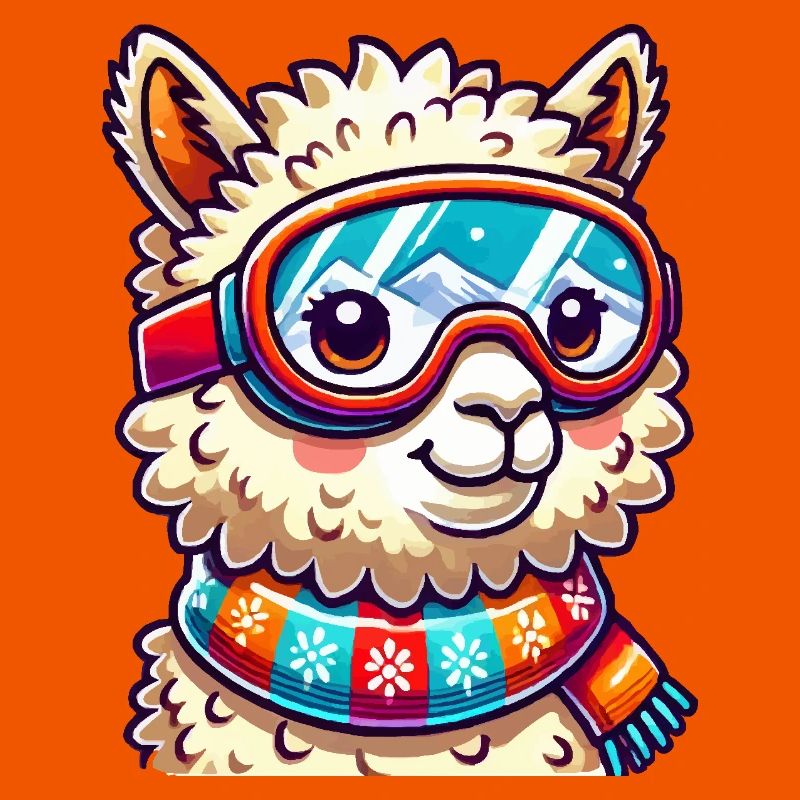 Llama Comic Ski Goggles