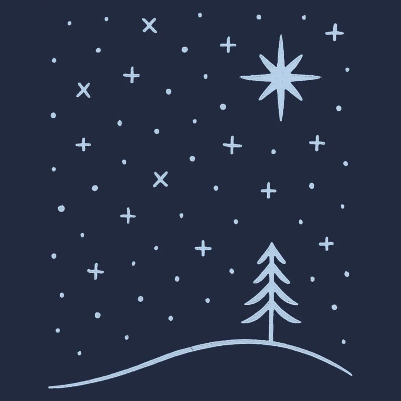 polar tree snowflakes