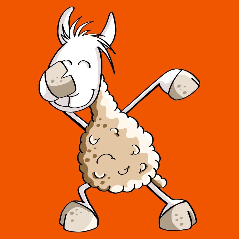 Dab Dance Lama - Dabbing Alpaca - Fun Comic