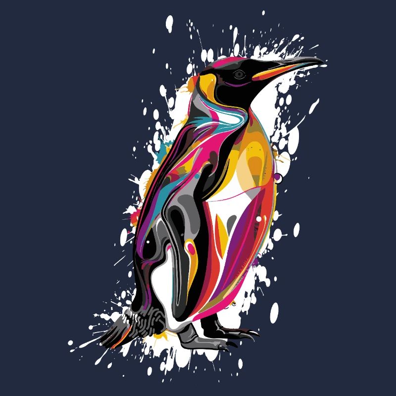 Farbexplosion Pinguin