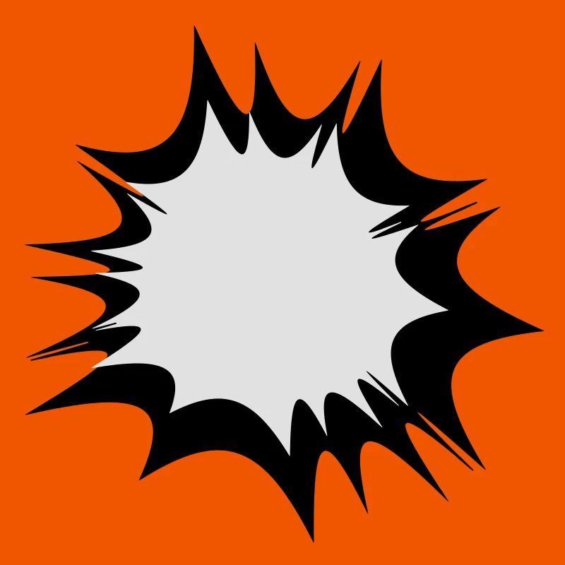 Comic speech bubble explosion