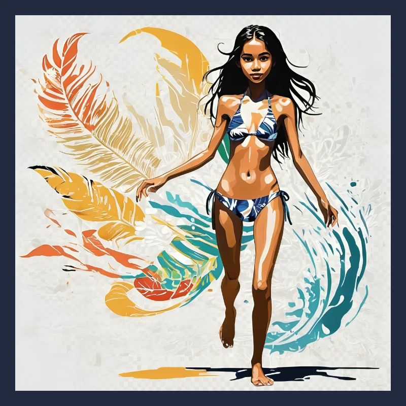 Surfeuse hawaïenne