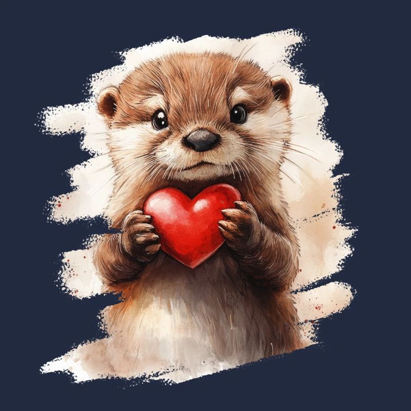Otter mit Herz