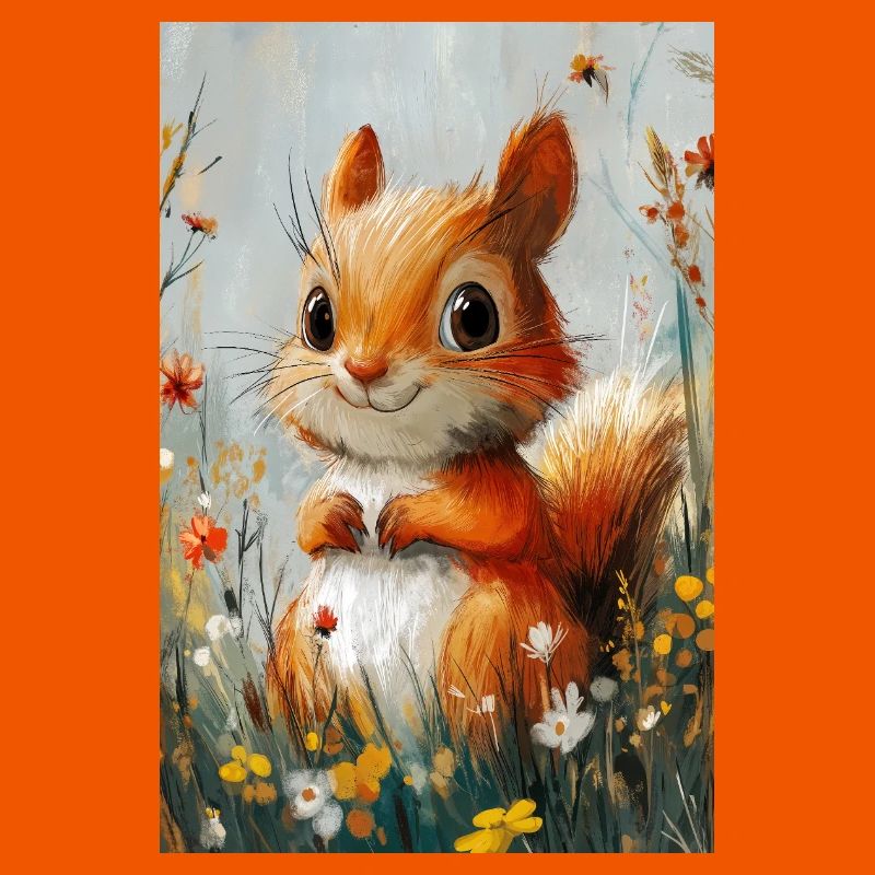 Illustration eines Eichhörnchens