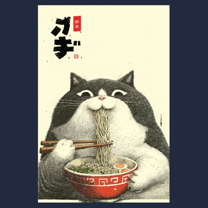 Neko Ramen Slurp de chat