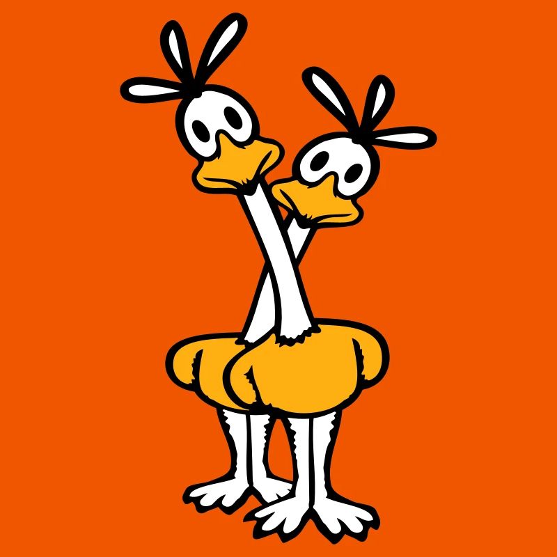 2 Road Runner Couple Coucou Oiseau Long Cou