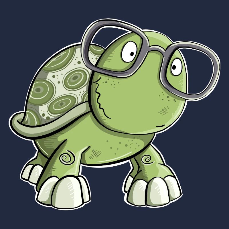 Schildkröte mit Brille