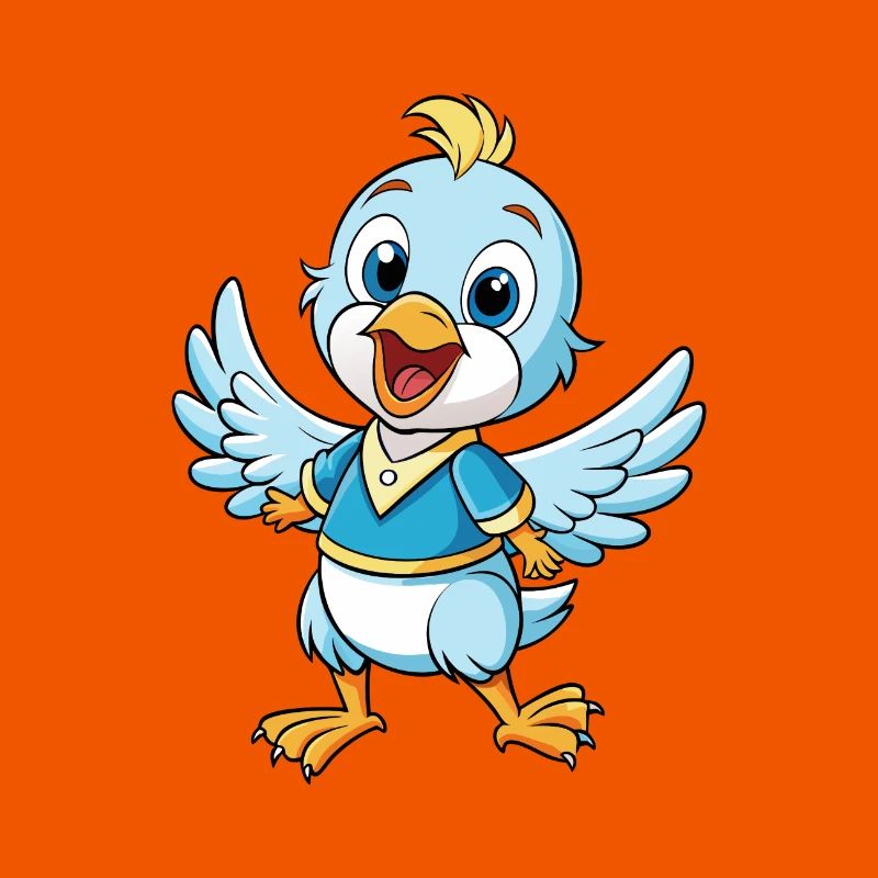 Dove Cute Cartoon Character Kawaii Clipart
