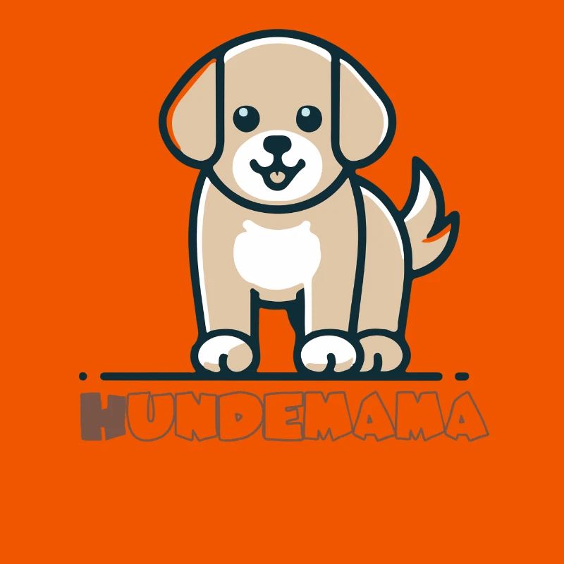Conception de dessin animé à motif de chien mignon