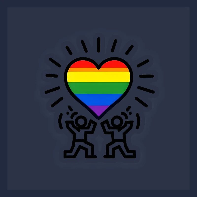 Herz-Regenbogen-Feier