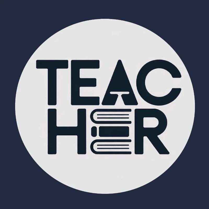 Lehrer Logo mit Büchern