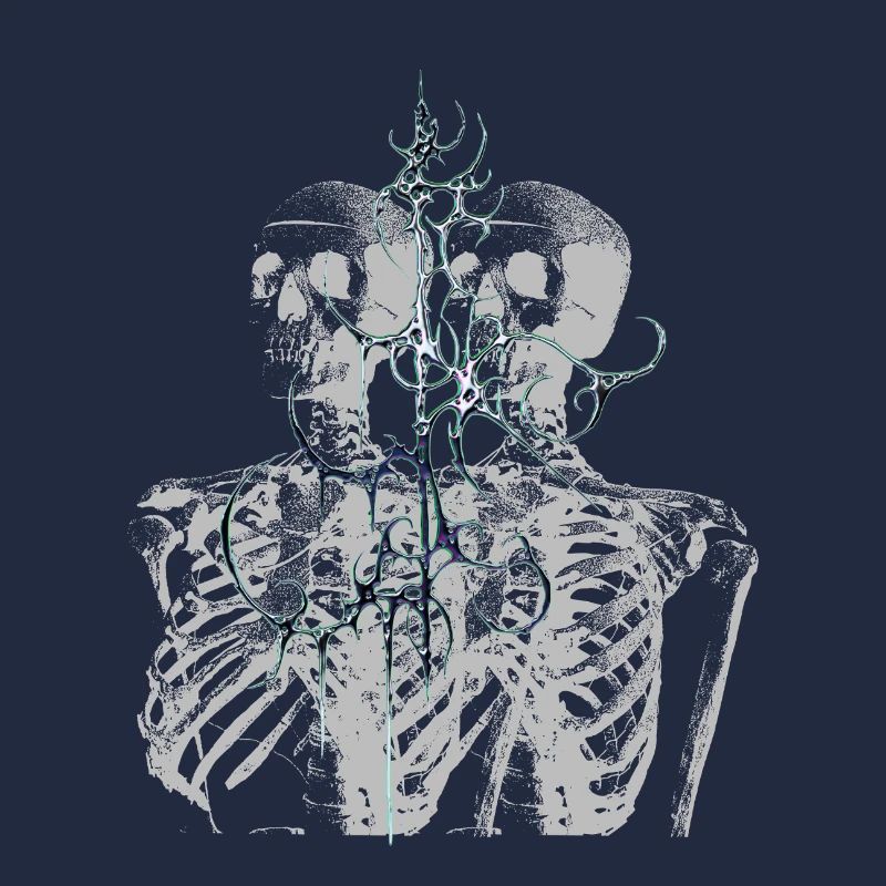 Conception esthétique de glitch skeleton melt