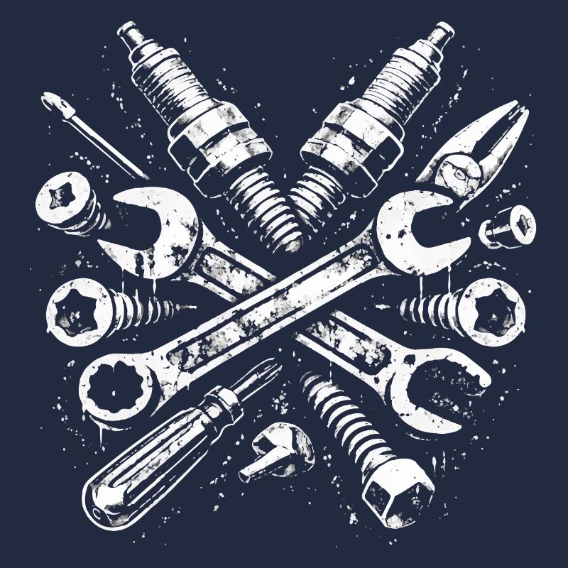 Conception de bougies d’allumage mécanique Tool Grunge