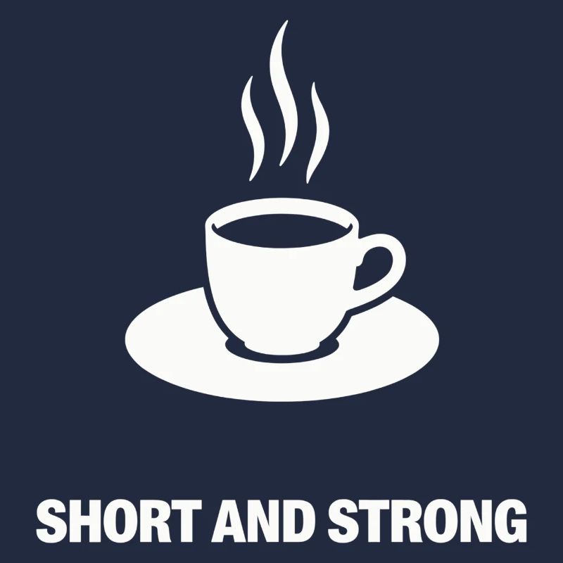 Kurze und starke Kaffeetasse