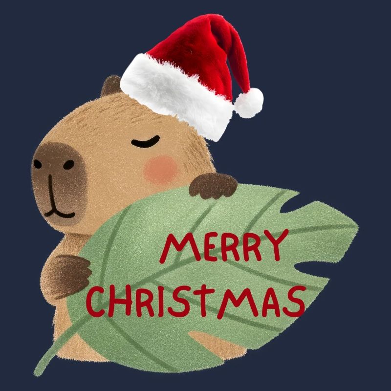Ours de Noël avec salutation de feuille